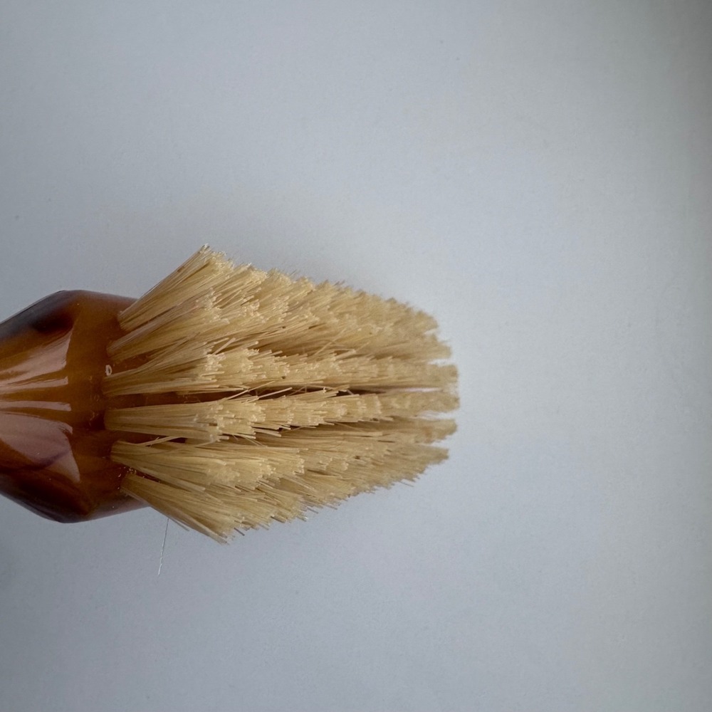 Avon Natural Bristle Hair Brush 8" Butterscotch Dark Caramel Swirl w/ Box VTG - Picture 11 of 12